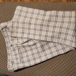 Vtg 70s Mens Knit Baby Blue Plaid Disco Leisure Wear Pants Very Good 38 MEDIUM